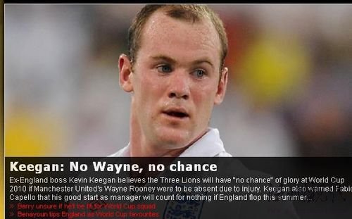 基岡贊揚魯尼不可替代 有小胖英格蘭能進四強