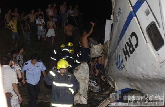 溫州動車追尾事故現場