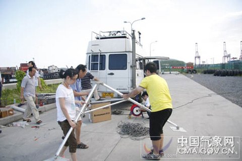 上海追風(fēng)小隊(duì)架設(shè)備靜候“梅花”