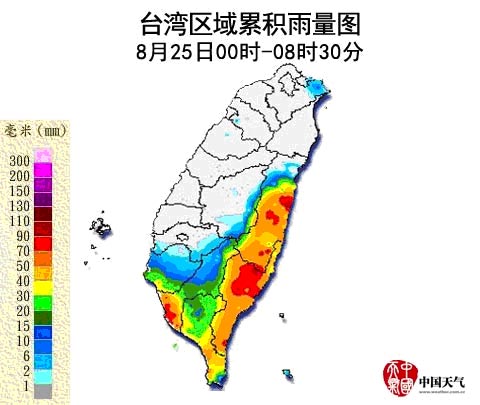 強臺風(fēng)“天秤”給臺灣北部帶來明顯降水