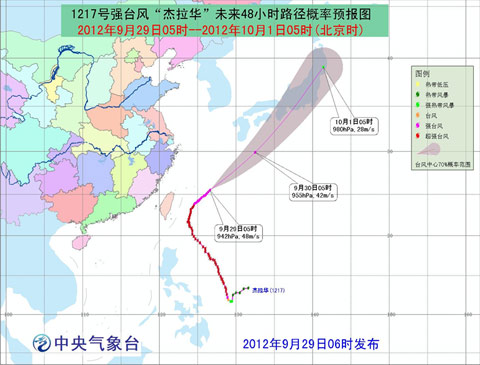 超強臺風杰拉華路徑