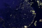 中國夜景衛星圖據說是衛星拍攝中國夜景照片
