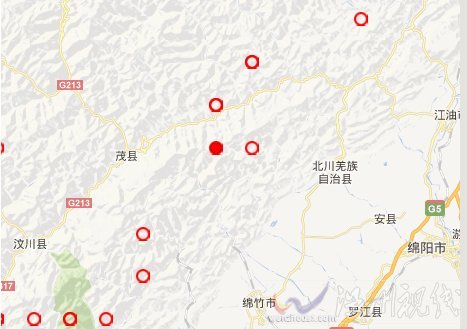 四川綿竹安縣茂縣交界3.8級地震