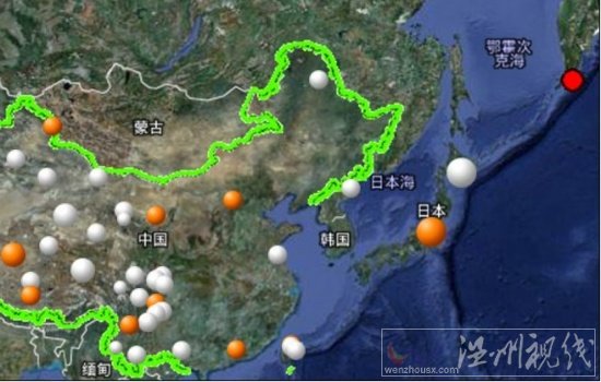 堪察加東海岸附近海域6.6級地震