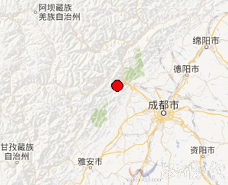 5.12汶川大地震震中位置發生3.8級地震