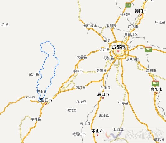 四川省雅安市蘆山縣地震位置