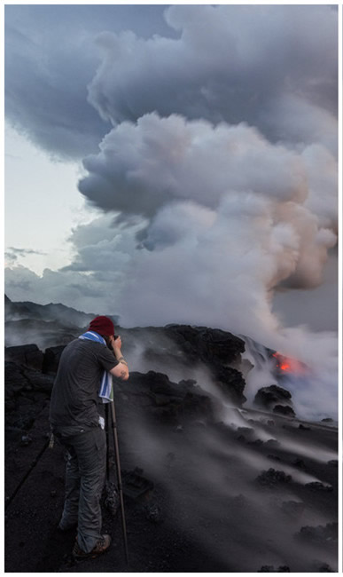 美國攝影師拍攝夏威夷基拉韋亞火山噴發(fā)