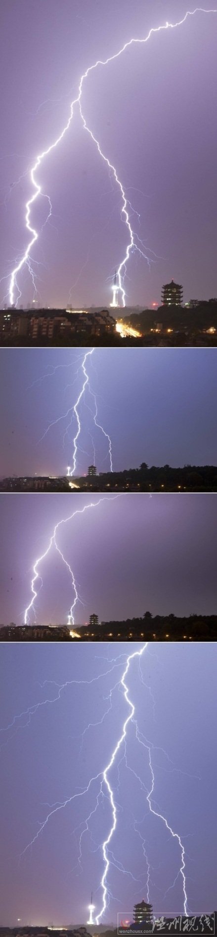 武漢18日大風(fēng)大雨閃電一起來(lái)襲 降雨對(duì)整體降溫作用不大