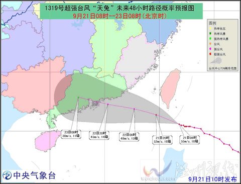 19號天兔臺風最新路徑
