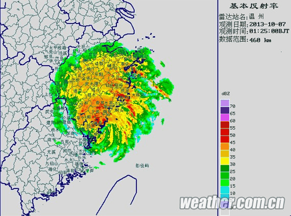 強臺風菲特登陸中國