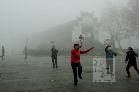 杭州霧霾圖片