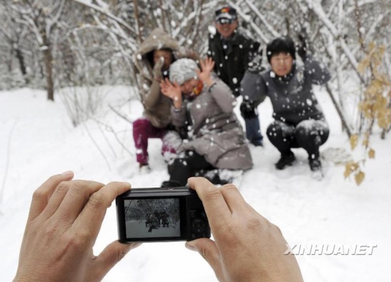 山東多地迎來2014年第一場雪
