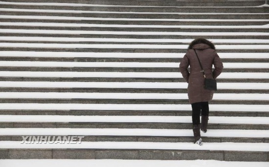 山東多地迎來2014年第一場雪