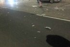 惠州惠陽區(qū)發(fā)生車禍 一輛面包車失控側(cè)翻在路中間