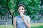 雪糕校花走紅 韓國雪糕校花微博照片