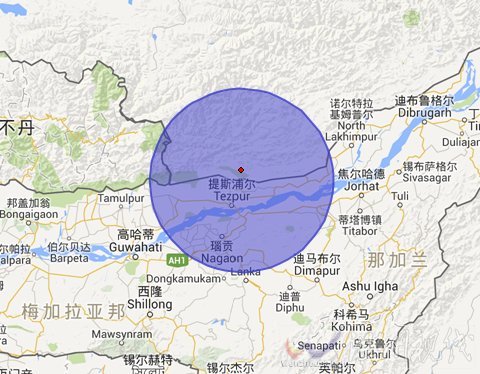 2015年4月17日西藏山南地區(qū)錯那縣4.1級地震