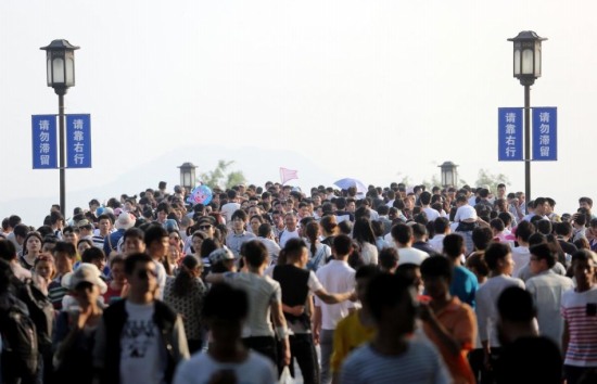 五一假期景區爆棚