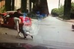 男子逼停女司機并毆打的經過