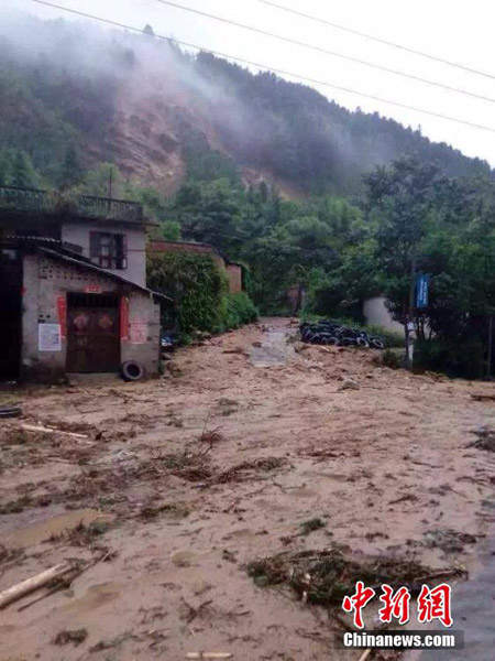 廣西暴雨引發泥石流災害