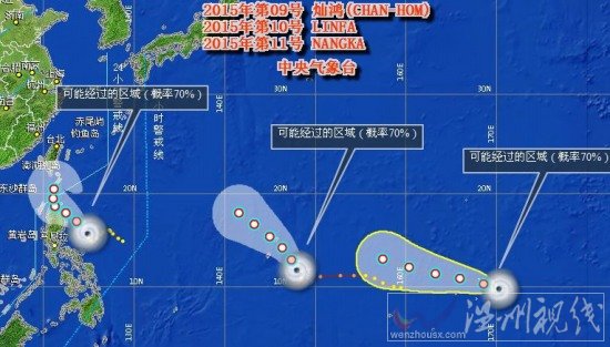 罕見三臺風起舞：臺風燦鴻、臺風蓮花、臺風浪卡同時起舞