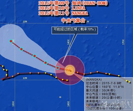 臺風浪卡路徑圖
