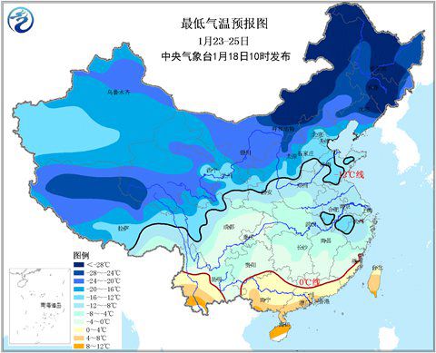 超級(jí)寒潮來(lái)襲 1月22日前后浙江北部暴雪浙南有大雪