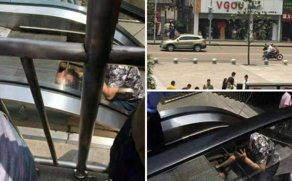 重慶電梯吞人