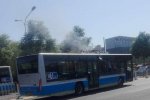 北京公交車爆炸 車頂空調故障引起車上當時沒有乘客