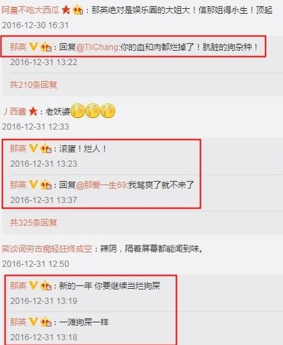 那英怒罵惡評網友