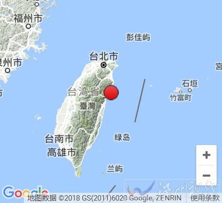 臺灣花蓮海域發(fā)生6.1級地震