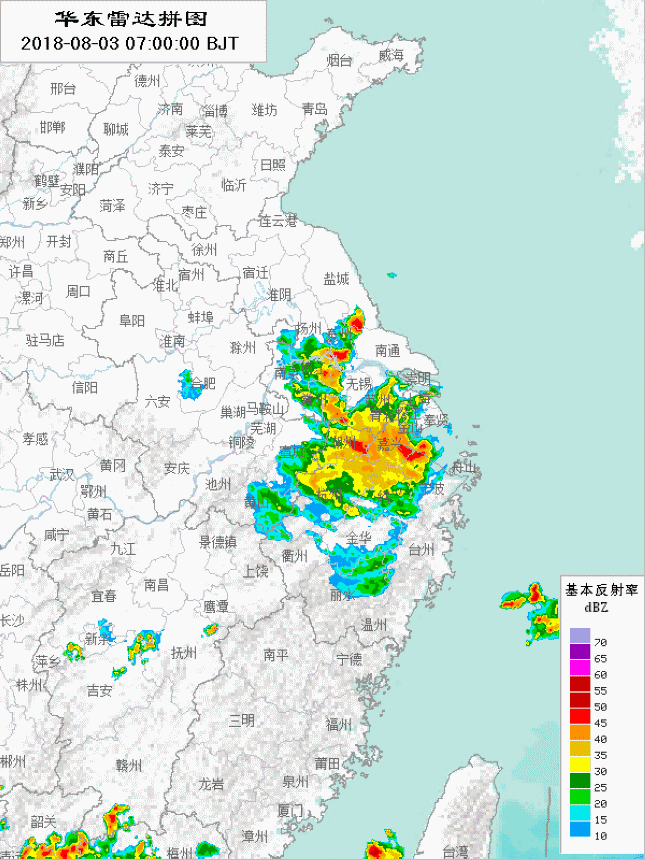 臺風云雀登陸上海