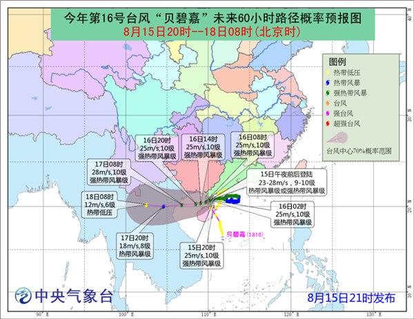 臺風貝碧嘉登陸廣東