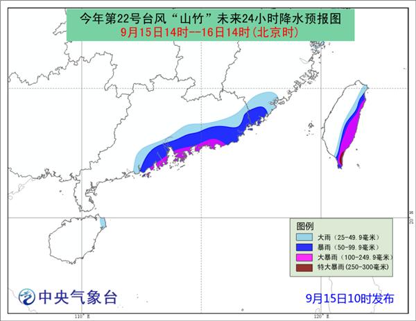 廣東臺風山竹登陸路徑