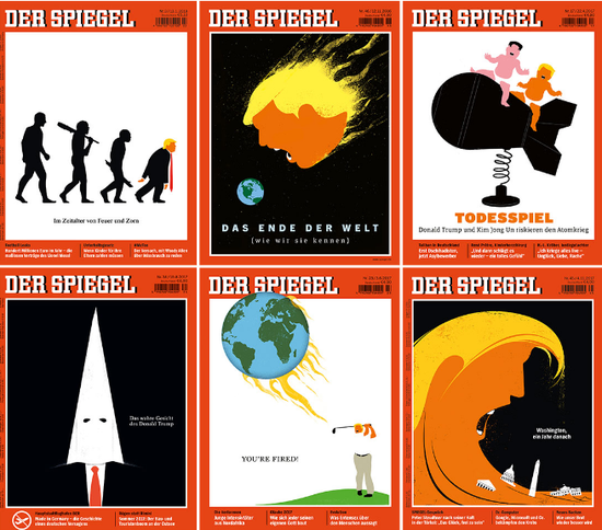 特朗普被畫成猿人