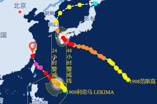 9號臺風利奇馬路徑分析 登陸地點預測