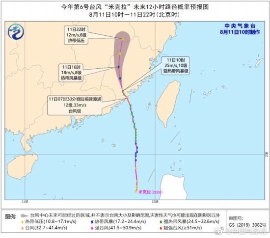臺風(fēng)米克拉登陸