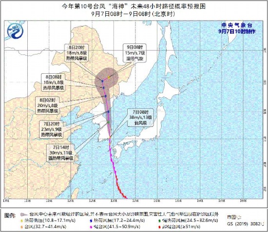 海神臺風登陸韓國 我國東北受臺風影響有暴雨