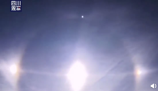 黑龍江漠河上空出現三個太陽