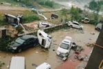 山東莘縣現龍卷風 多輛汽車被掀翻