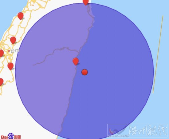 臺灣花蓮縣海域7分鐘內(nèi)兩次地震