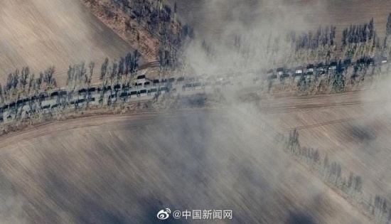衛(wèi)星圖:大規(guī)模俄軍向基輔推進