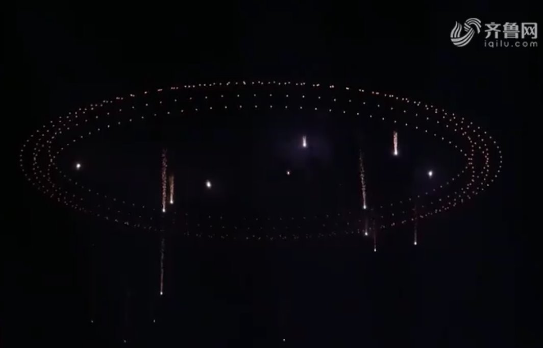 湖南瀏陽無人機煙花表演現場失火